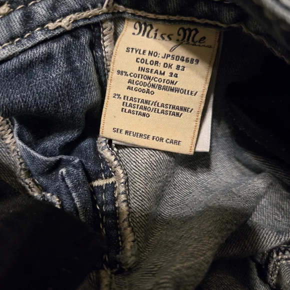 Miss Me Wide Leg Jeans in Denim Blue - Picture 11 of 14